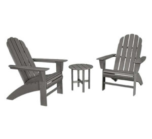 121 Patios Adirondack Chairs and Side Table